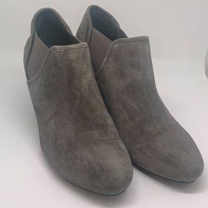 Vaneli Grey Suede Slip on Ankle Booties  Sz 8.5